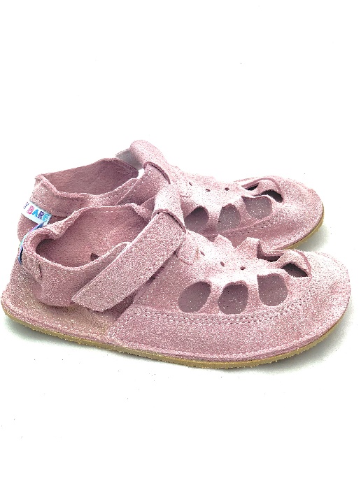 Baby bare shoes summer sparkle pink
