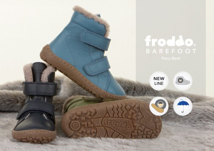 Froddo Barefoot Furry Boot - Dark Blue