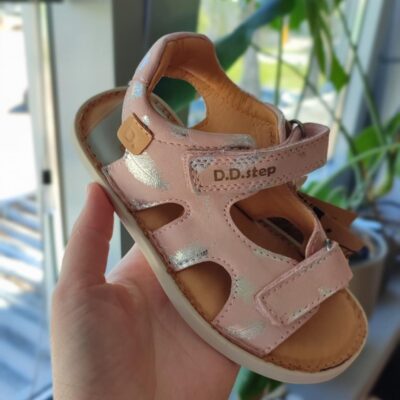 D.D.Step barefoot nahast sandaalid - Pink