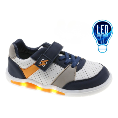 Beppi Kids barefoot LED tossud - White/Navy