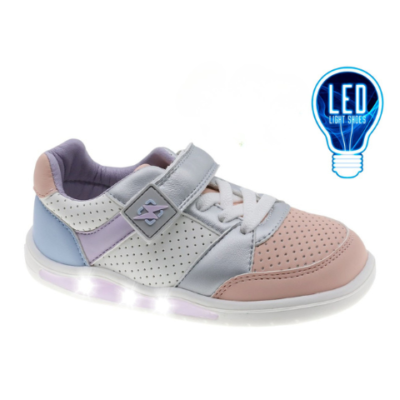 Beppi Kids barefoot LED tossud - Silver