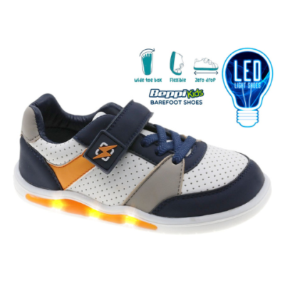 Beppi Kids barefoot LED tossud - White/Navy