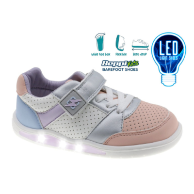 Beppi Kids barefoot LED tossud - Silver